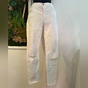 J brand distressed white jeans